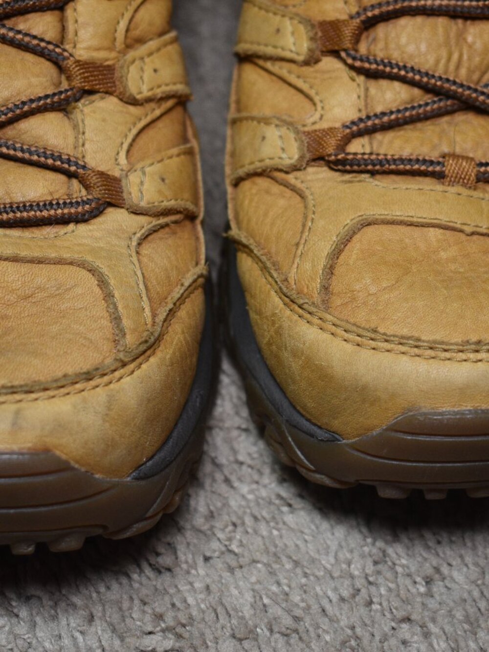 Merrell Moab 2 Decon Slam Luna Mid Wheat Tan Hiking Boots Men's Size 10.5 Vibram - Picture 6 of 8